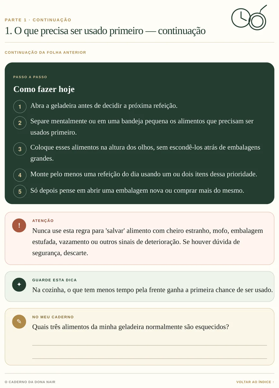Como cada capítulo funciona — página 11 de O Caderno da Dona Nair